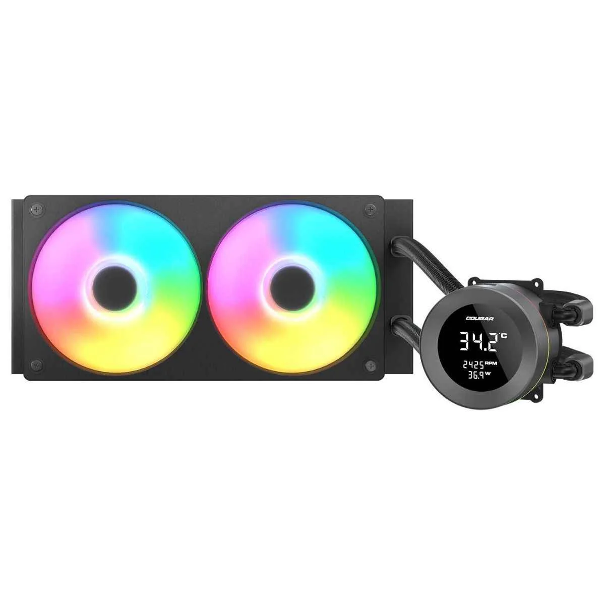 Poseidon Vistek ARGB 240mm CPU Liquid Cooler with Digital Display